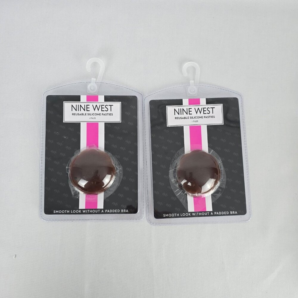 Nine West Reusable Mocha Silicone Pasties Nipple Covers 2 Pc